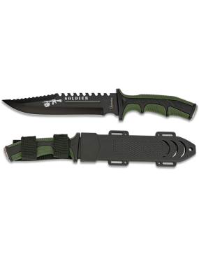 Cuchillo Albainox Soldier verde. H:19cm