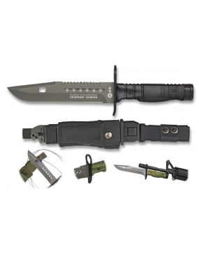 Cuchillo K25 negro. Bayoneta. 17.7