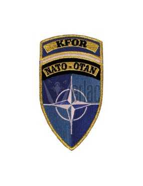 PARCHE BORDADO KFOR NATO-OTAN C/VELCRO CELESTE